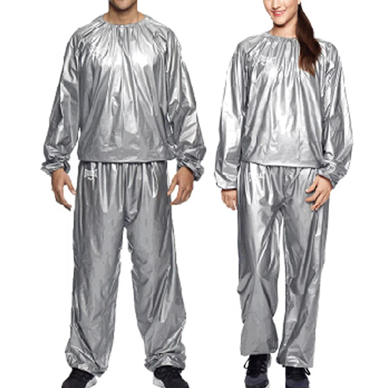 Sauna Top Pants Suit for Weight Loss Waterproof Windproof Sweat Tracksuit