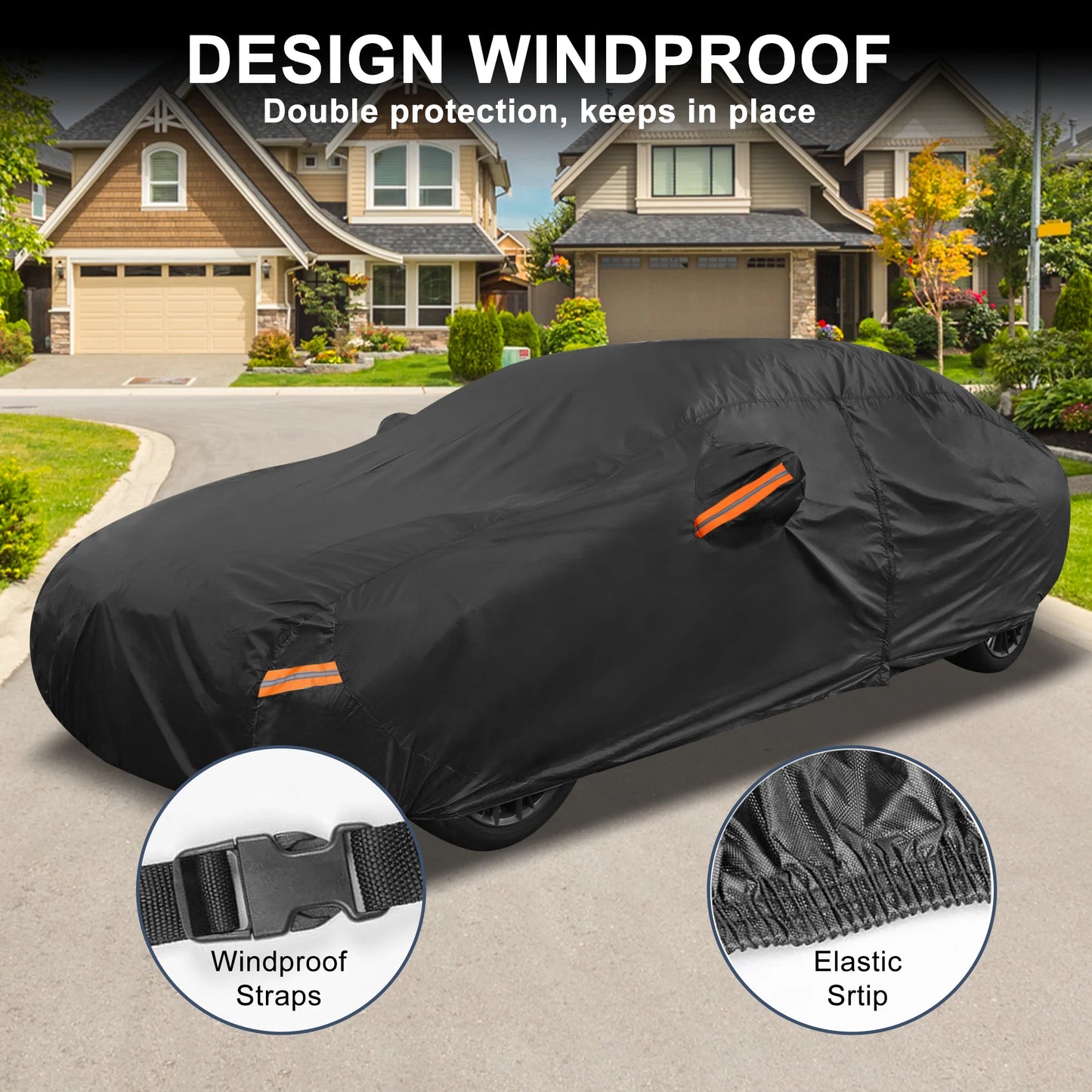 Car Cover for BMW 3 Series 2013-2025 Aluminum Film Outdoor Waterproof  with Driver Door Zipper