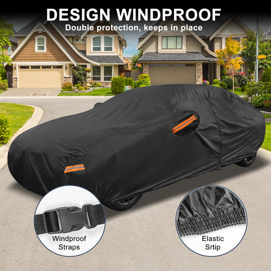Car Cover for BMW 3 Series 2013-2025 Aluminum Film Outdoor Waterproof  with Driver Door Zipper