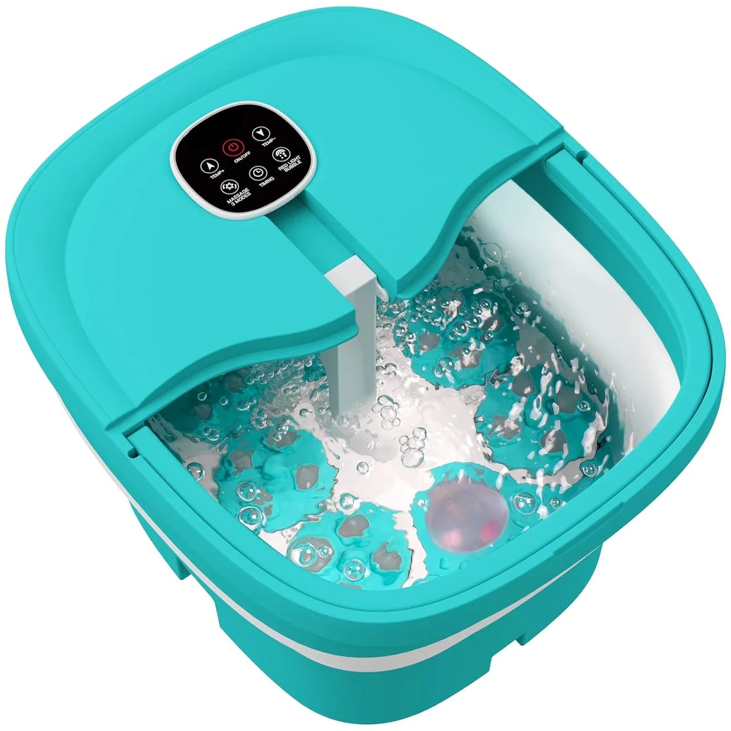 2023 Upgrade Collapsible Electric Foot Spa with Heat and Shiatsu Massage Balls