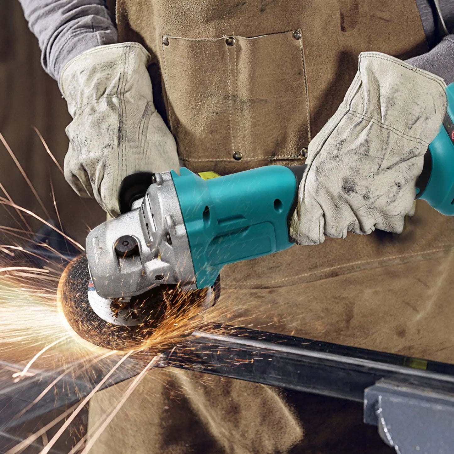 Cordless Angle Grinder Kit Brushless 21V 1300mAh Batteries