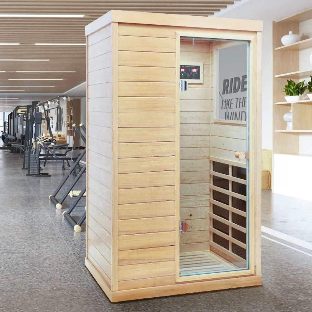 Mini One Person Far Infrared Sauna with Bluetooth and Reading Lights