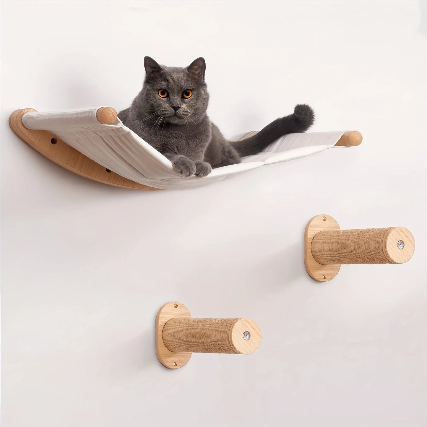 Cat Hammock Wall Mounted Two Steps Cat Wall Shelves