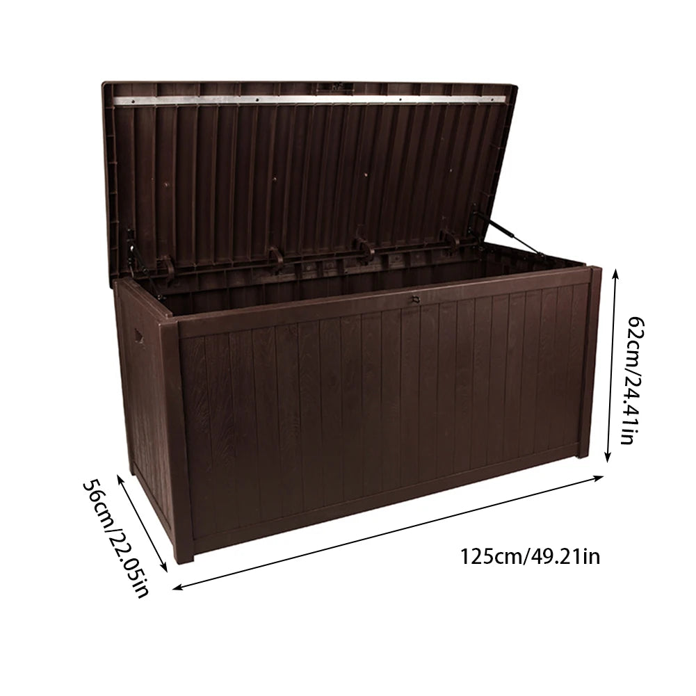 Shunmaii Lockable Deck Box Outdoor Storage Bin Waterproof