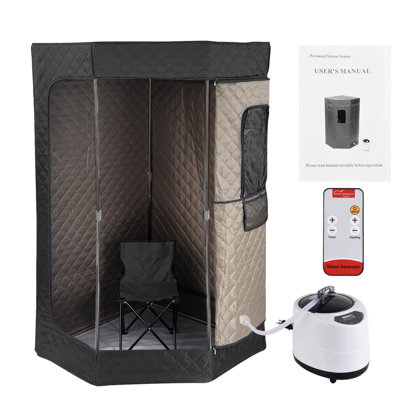 Full Size Portable Sauna, Home Steam Sauna with Steamer