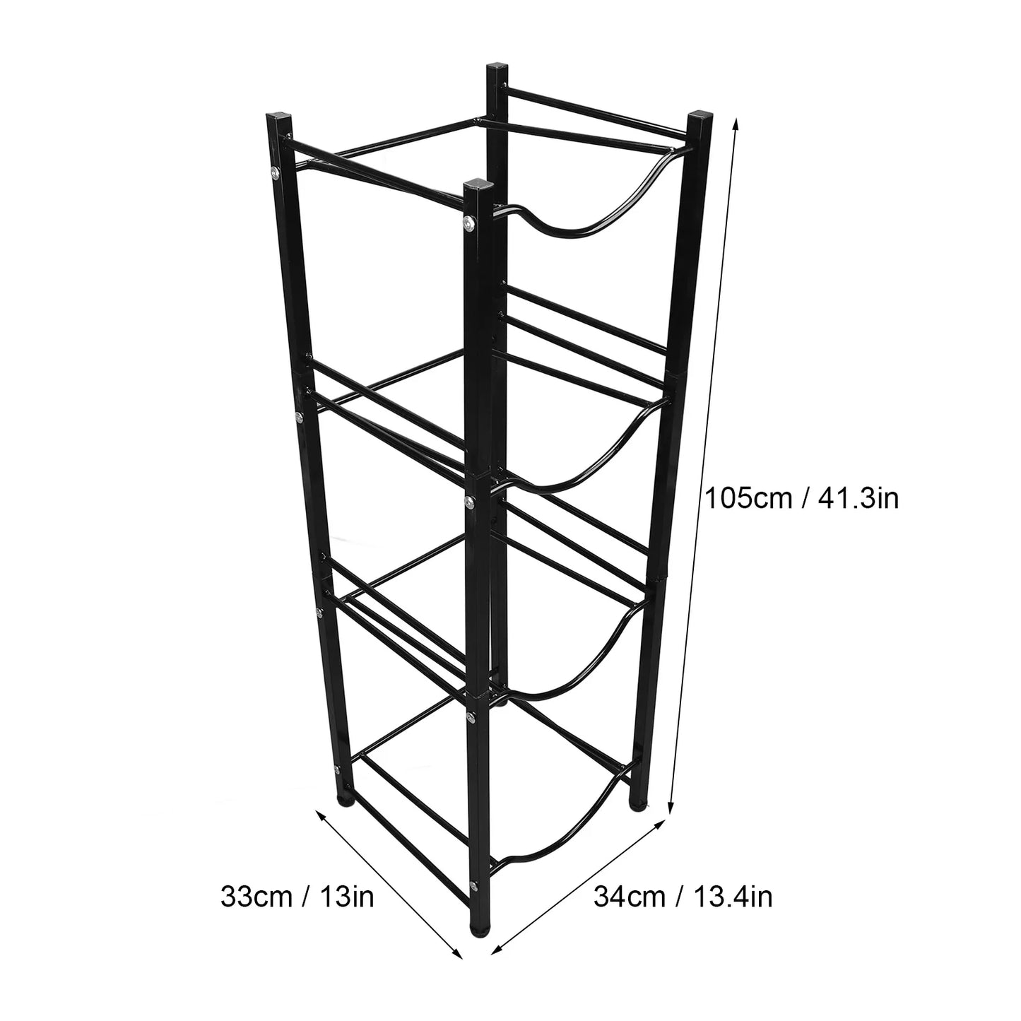 Water Cooler Jug Holder Easy Assembly Water Bottle Dispenser Stand4 Tier Rust Proof for Home