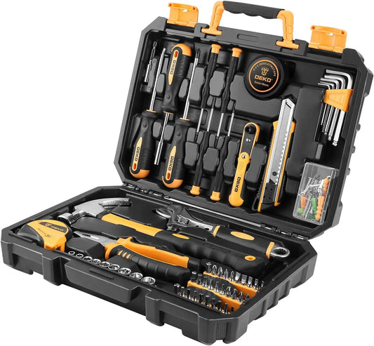 Deko 100 Piece Home Repair Tool Set With Compact Toolbox