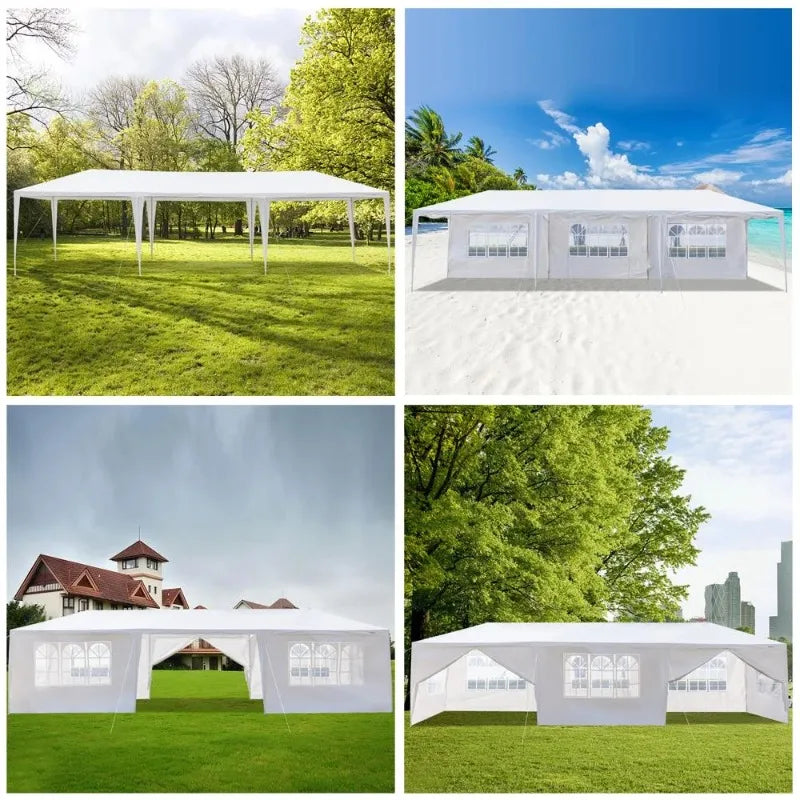 Zimtown 10x30 Canopy Wedding Party Tent White 8 Sidewalls