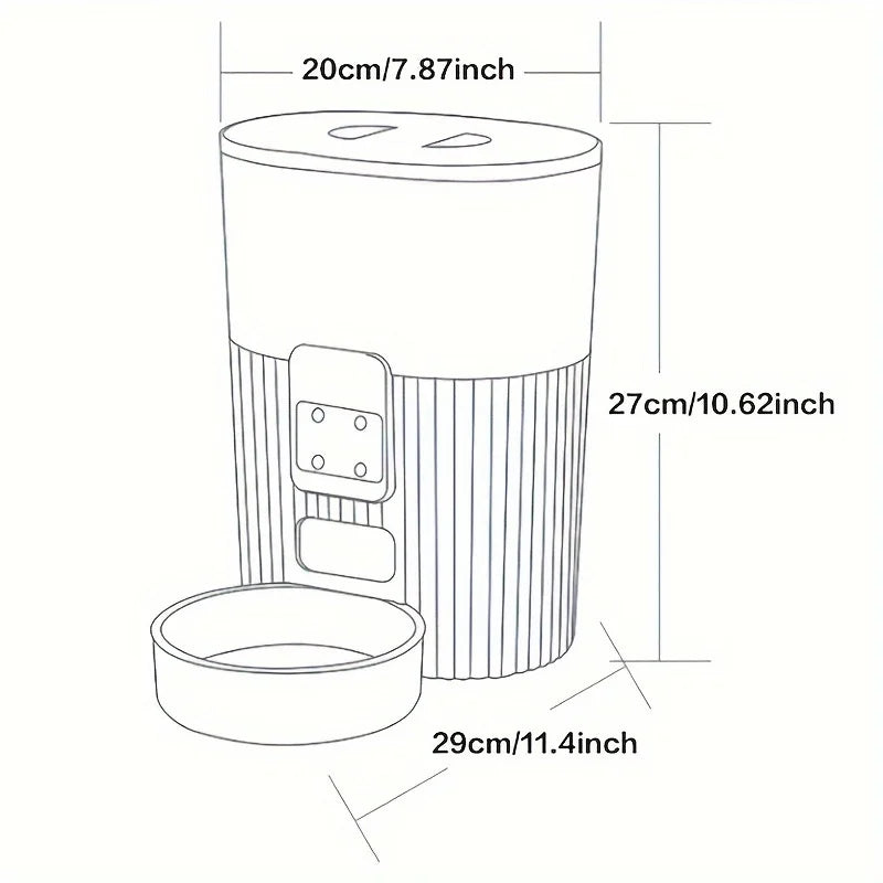 Automatic Feeder Dog Cat Food Wi Fi Remote Smart Dispenser