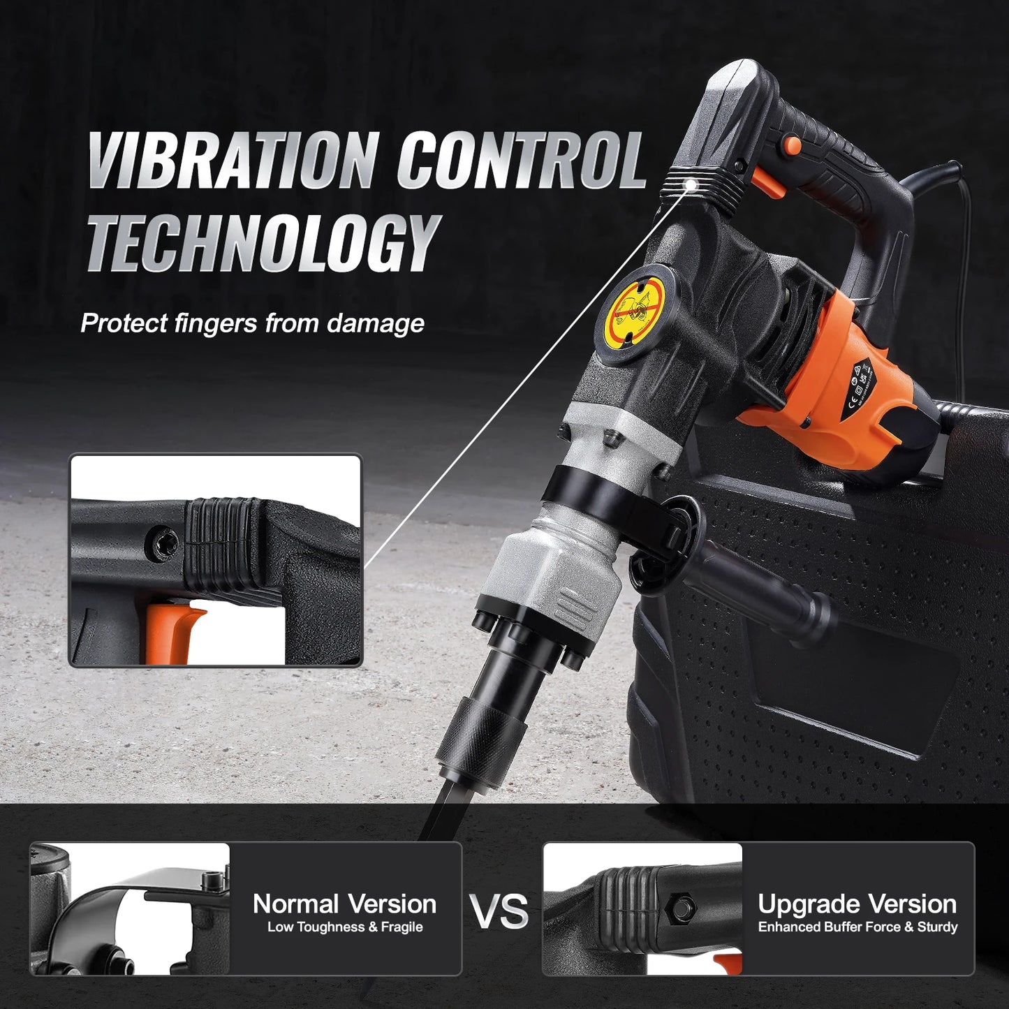 SucceBuy 1400W Demolition Jack Hammer Heavy Duty 2900 BPM