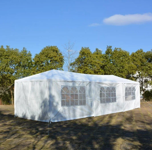Zimtown 10x30 Canopy Wedding Party Tent White 8 Sidewalls
