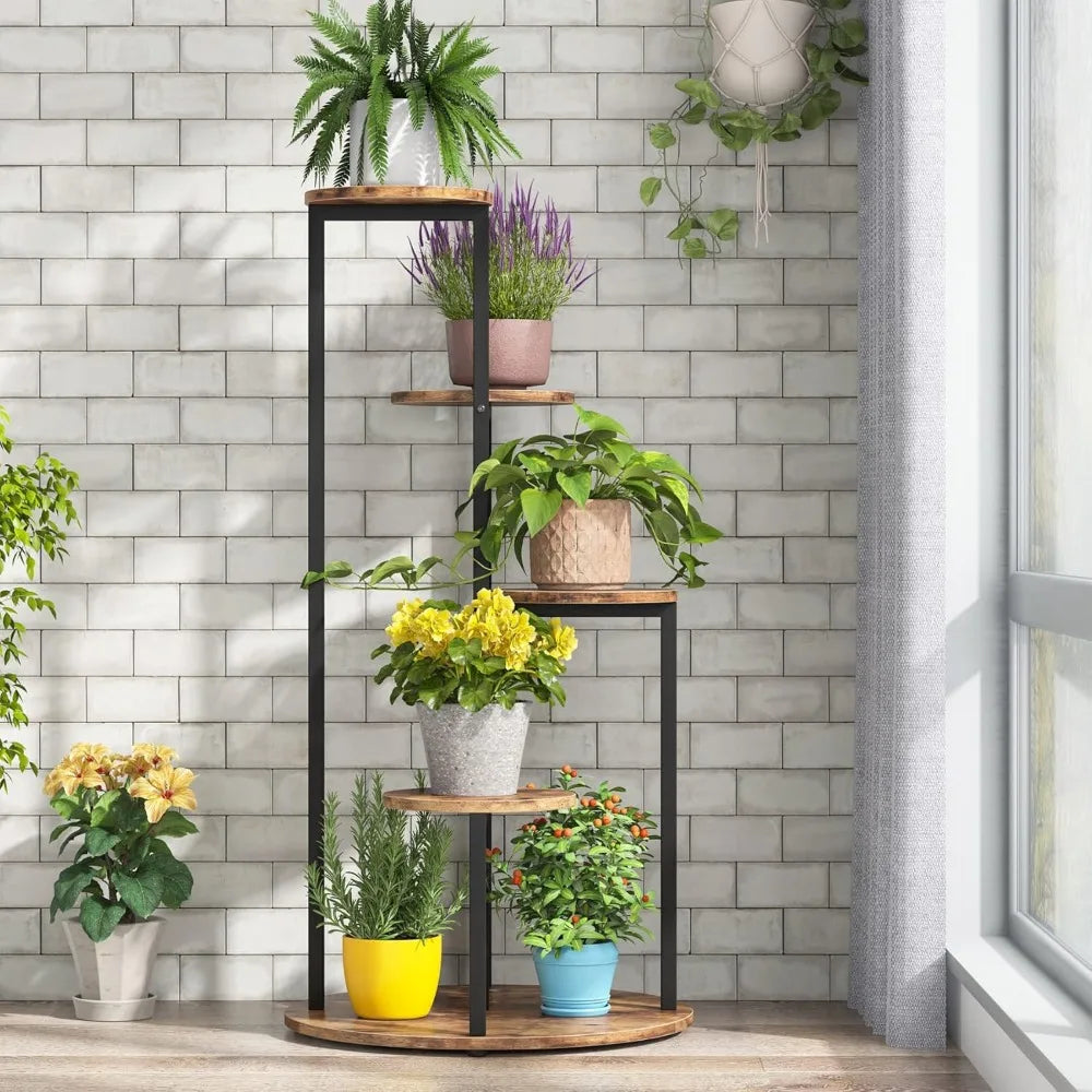 Corner Plant Stand Indoor 4-Tier Tall Shelf for Multiple Potted Plants