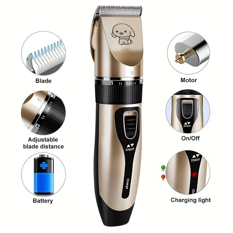 Pet Hair Trimmer Kit Electric Precision Clippers for Professional Grooming at Home Ideal for Dogs and Cats