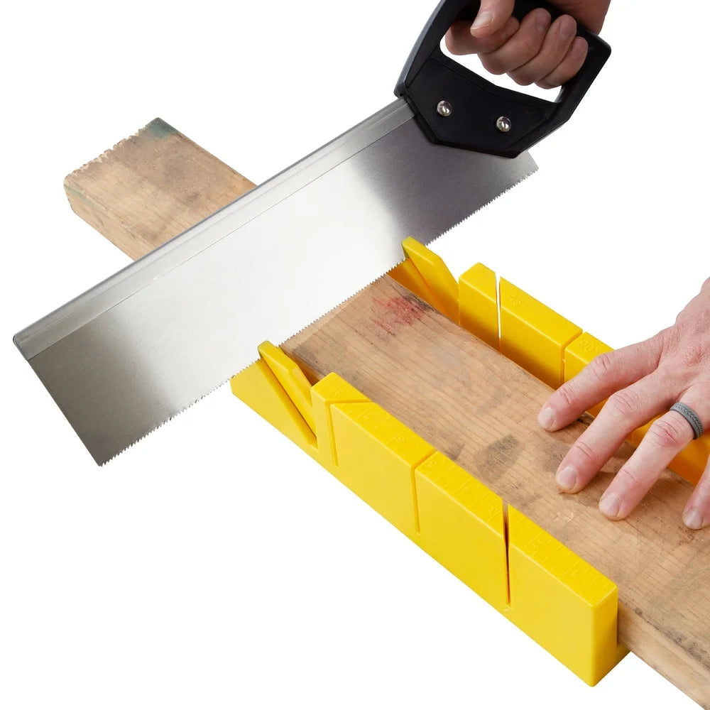 12 Inch Miter Box and 14 Inch Back Saw Set for Accurate Wood Cutting