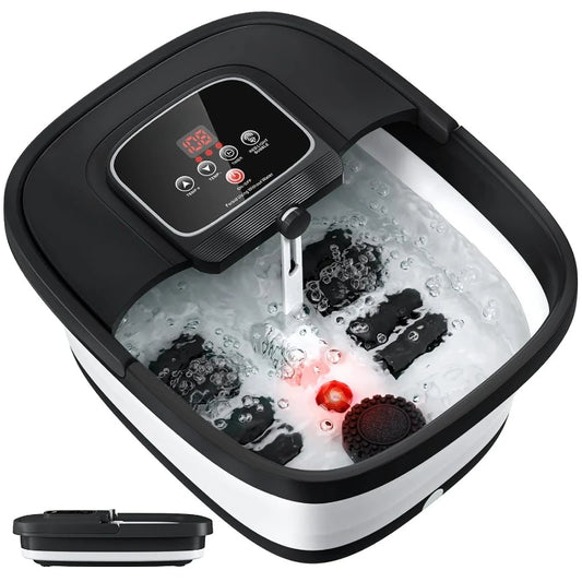 Collapsible Foot Spa with Heat and Bubble Massage for Relaxation and Comfort
