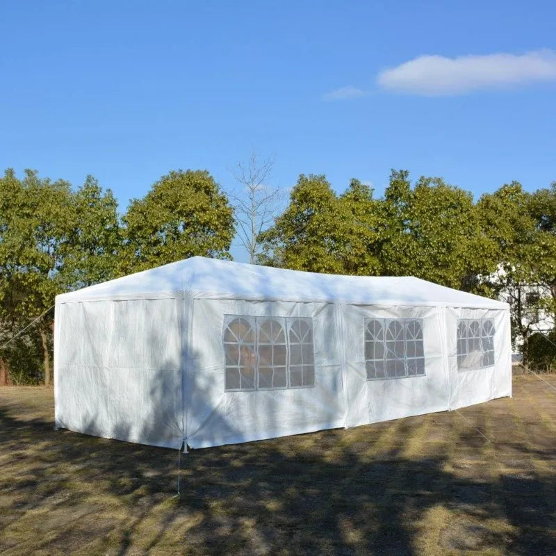 Zimtown 10x30 Canopy Wedding Party Tent White 8 Sidewalls