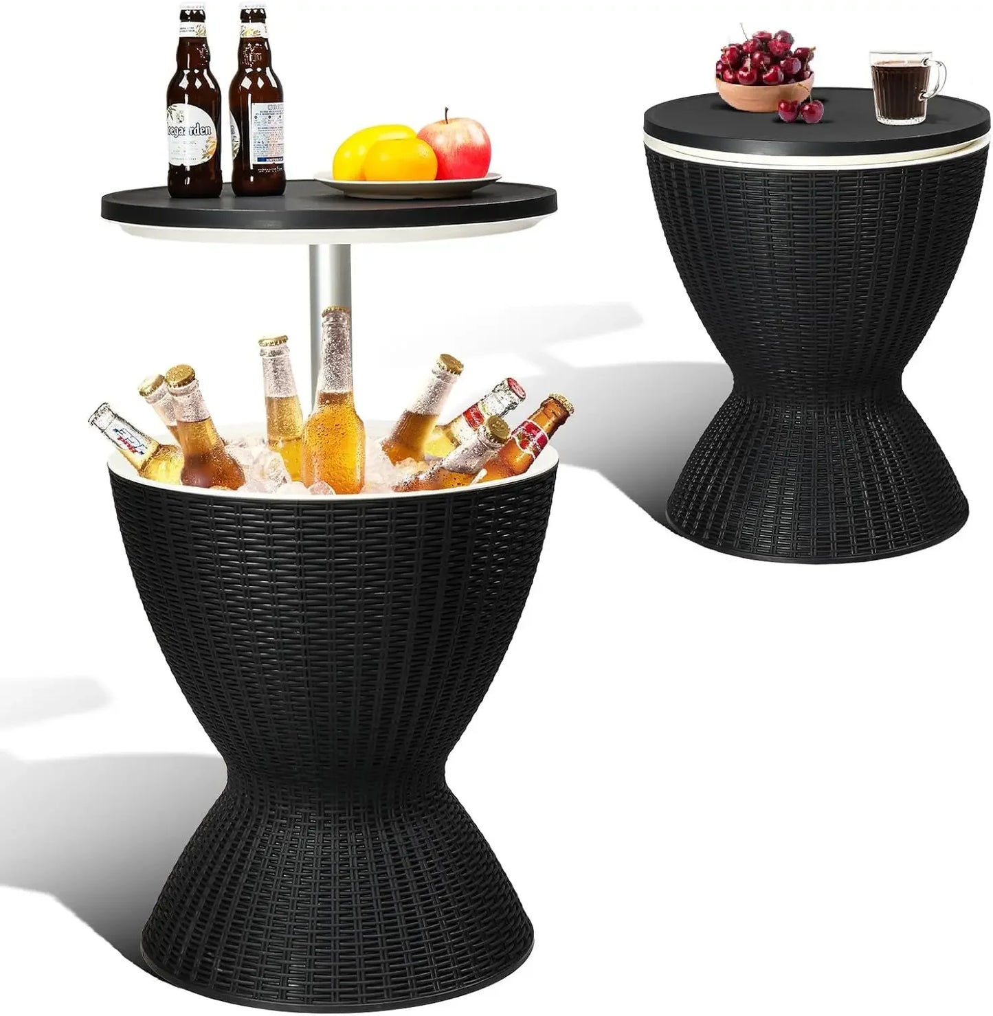Outdoor Cooler Side Table With 10 Gallon Ice Cooler
