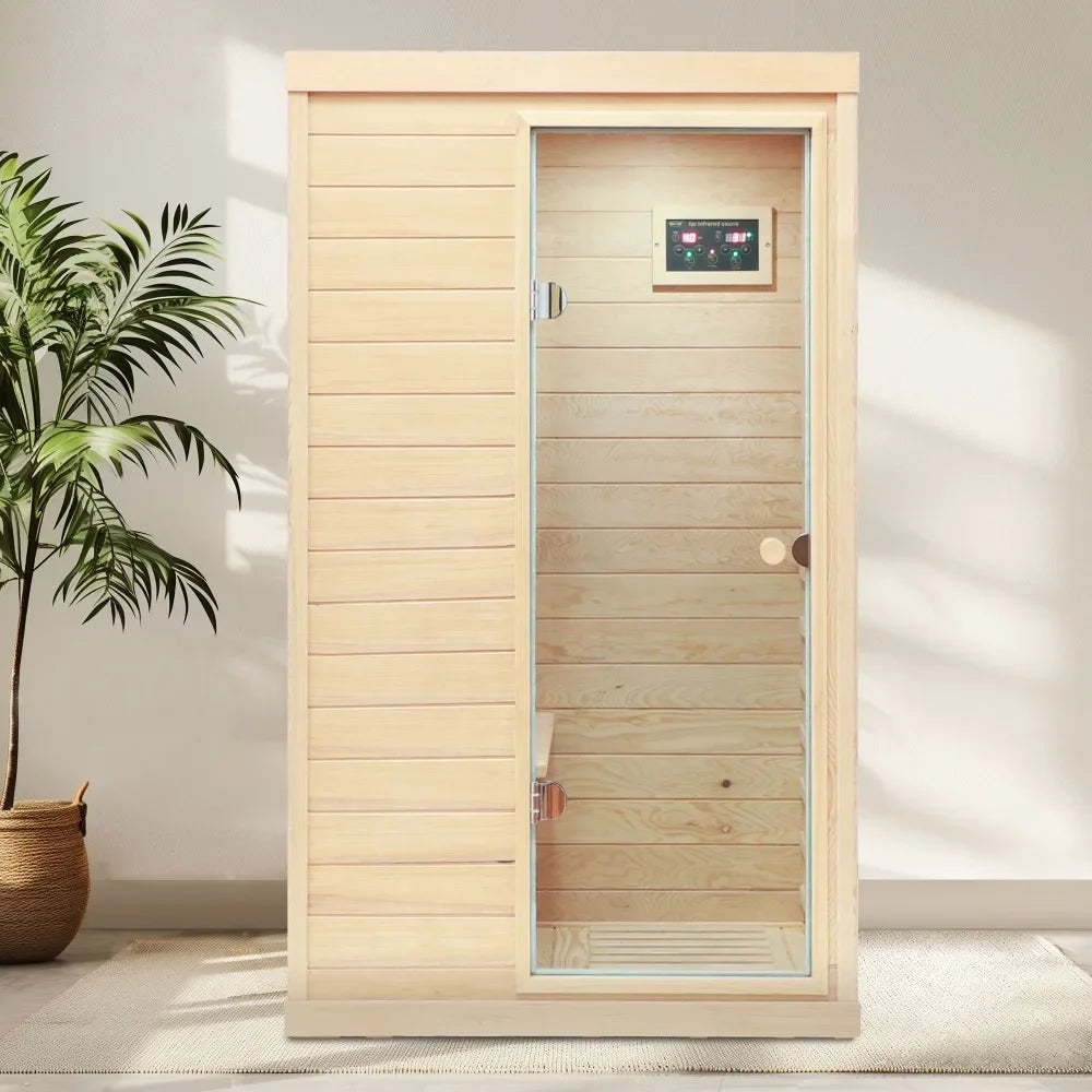 Mini One Person Far Infrared Sauna with Bluetooth and Reading Lights