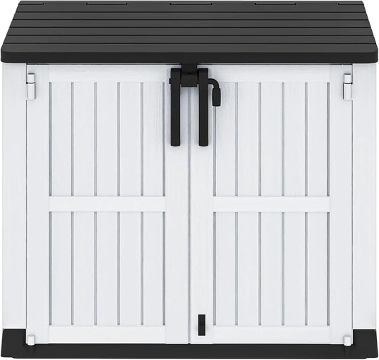 Resin Plastic Tool Storage Shed With Lid Lockable Door