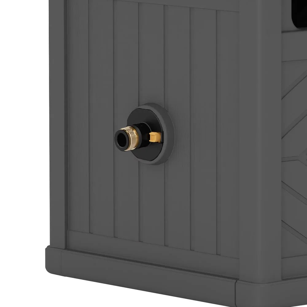 150ft Smart Hose Hidden Reel With Durable Wood Design For Gardens And Patios