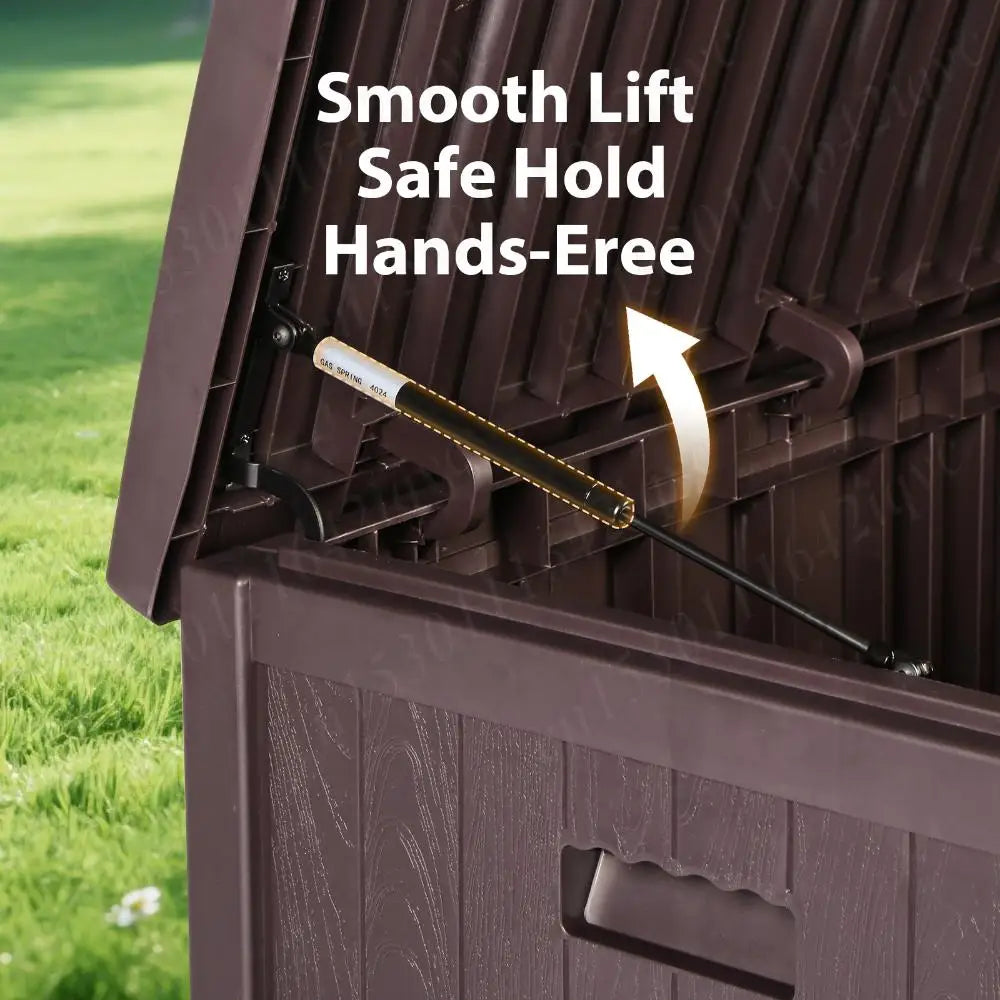 Shunmaii Lockable Deck Box Outdoor Storage Bin Waterproof