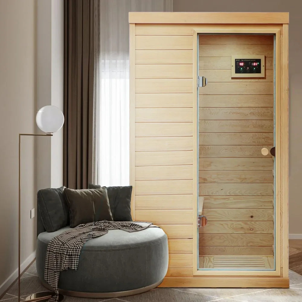 Mini One Person Far Infrared Sauna with Bluetooth and Reading Lights