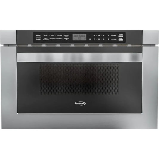 1SS 24 Inch Stainless-Steel Microwave Drawer Capacity, 1000W Power with 10 Custom Cooking Levels