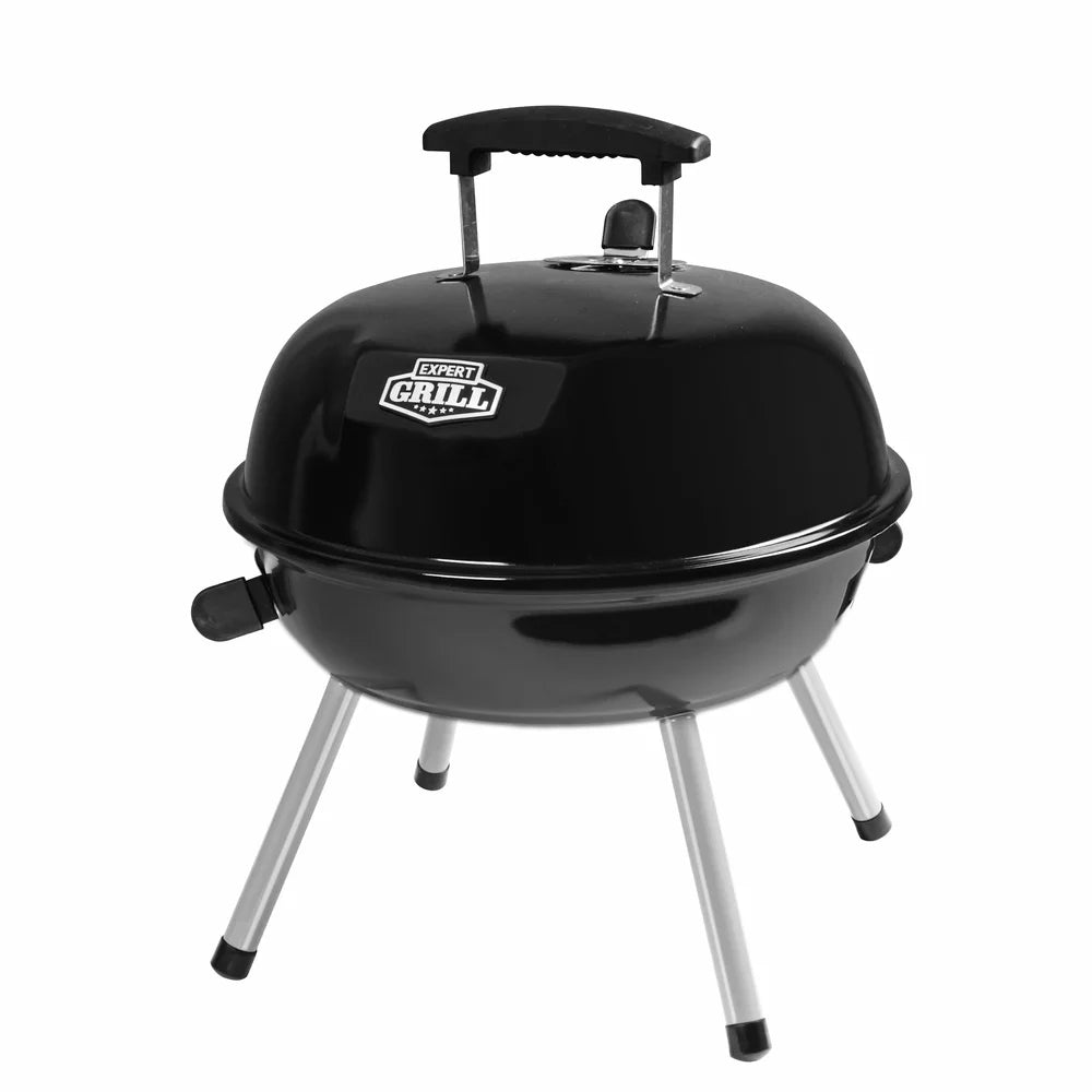 Portable Charcoal Grill 14.5 Inch Dome Design Ideal for Camping and Picnics
