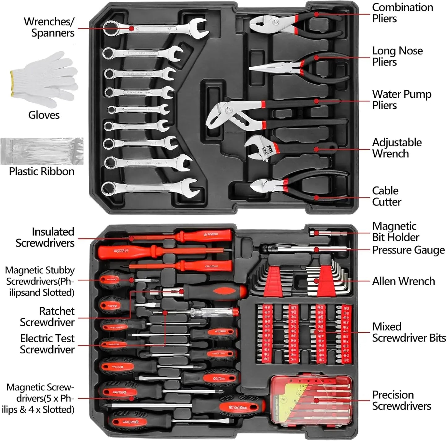 AUKYGGUSDIY UltraDurable 799Piece MechanicTool Set With HeavyDuty TrolleyCase For HomeRepair