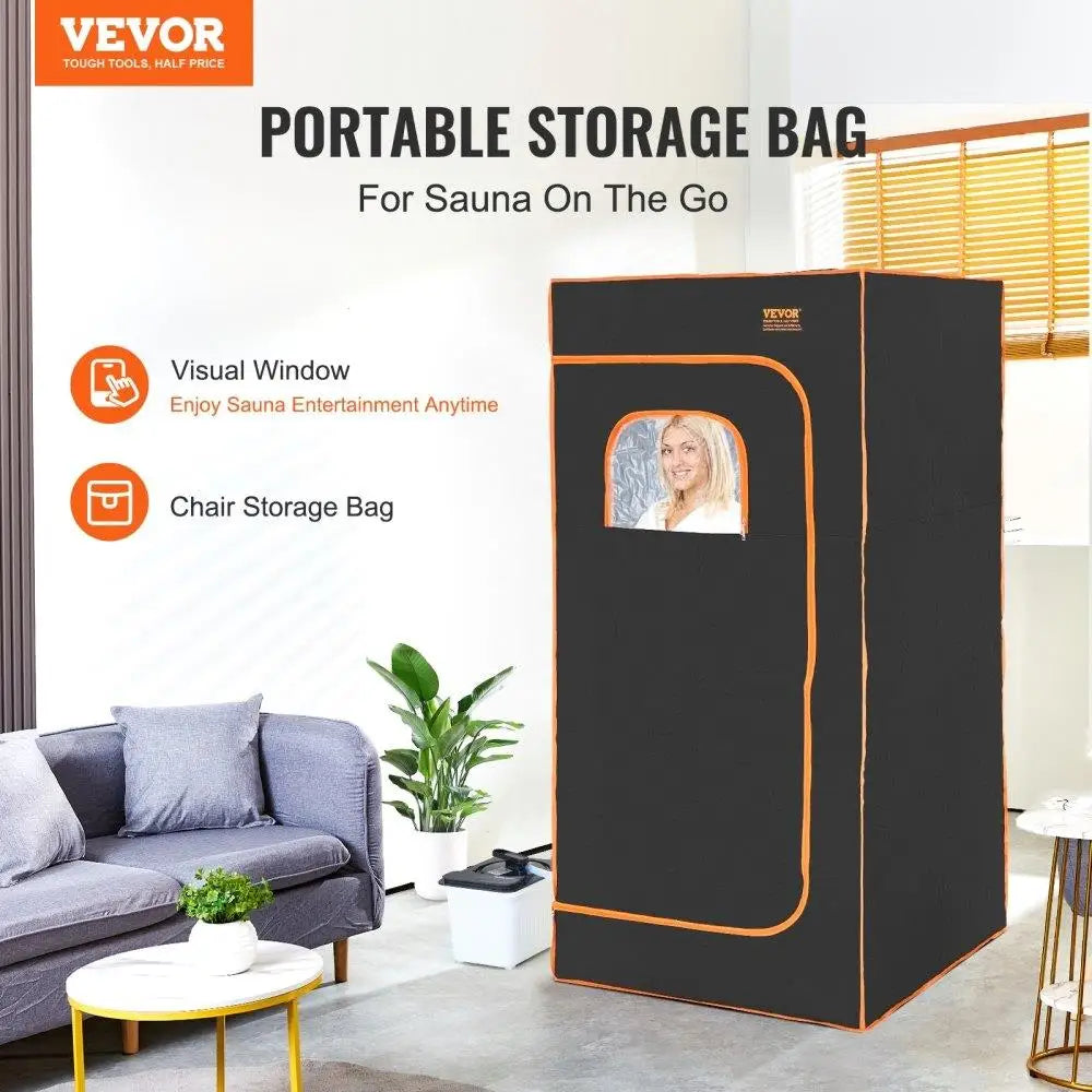 1600W Portable Steam Sauna Tent with Chair - Personal Spa