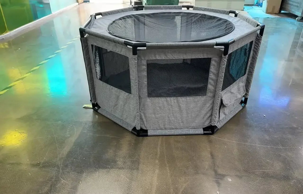 Puppy Playpen 120x120x64.5cm with Waterproof Base and Storage Bags