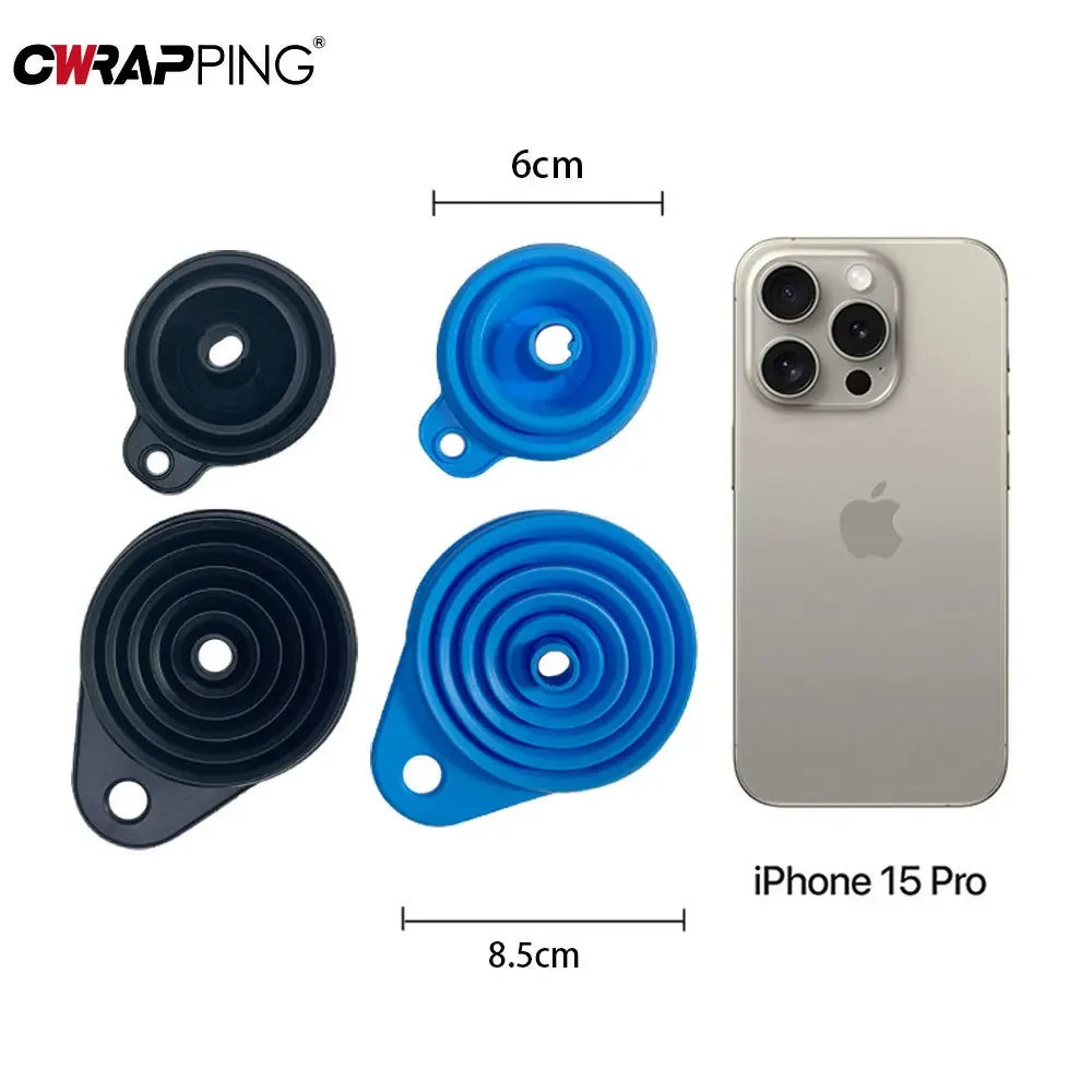 Foldable Silicone Engine Funnel For Cars And Motorcycles, Universal Fit, Portable