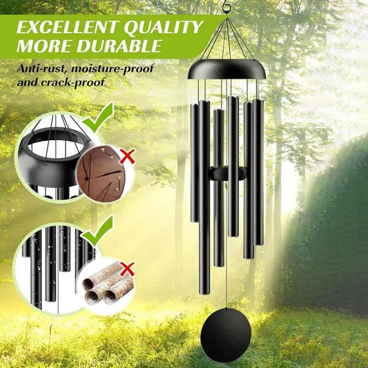 Outdoor Wind Chimes Large  Aluminium Wind Chimes 36 Inches Zen Atmosphere