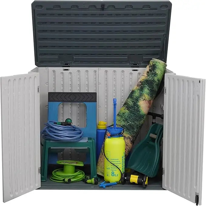 Vertical Resin Storage Shed Outdoor Waterproof Garden Tools