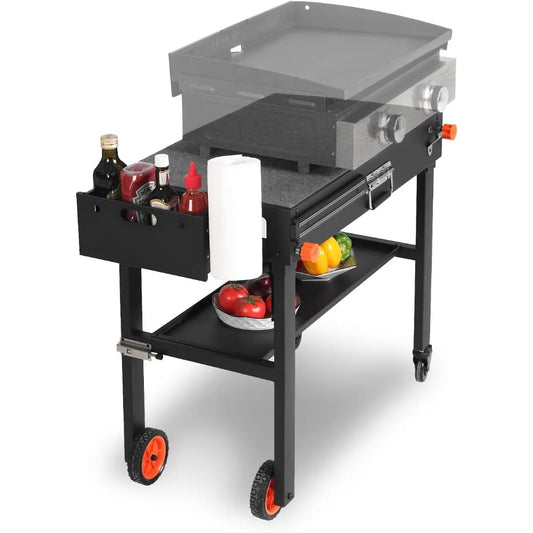 Portable Foldable Griddle Table Stand Caddy For Outdoor