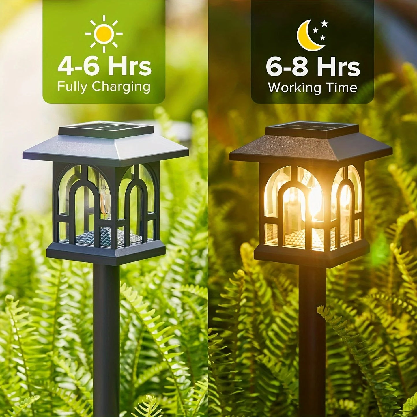Outdoor Solar Pathway Lights Auto On Off Energy Efficient LED Yard Garden Walkway Illumination