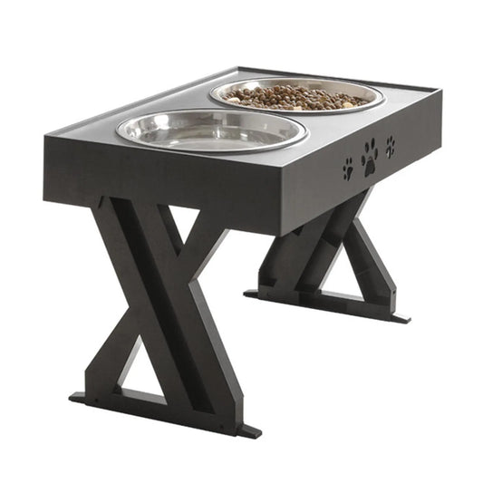 Stainless Steel Elevated Dog Bowl Non Slip No Spill Design Pet Feeder Promotes Healthy Digestion