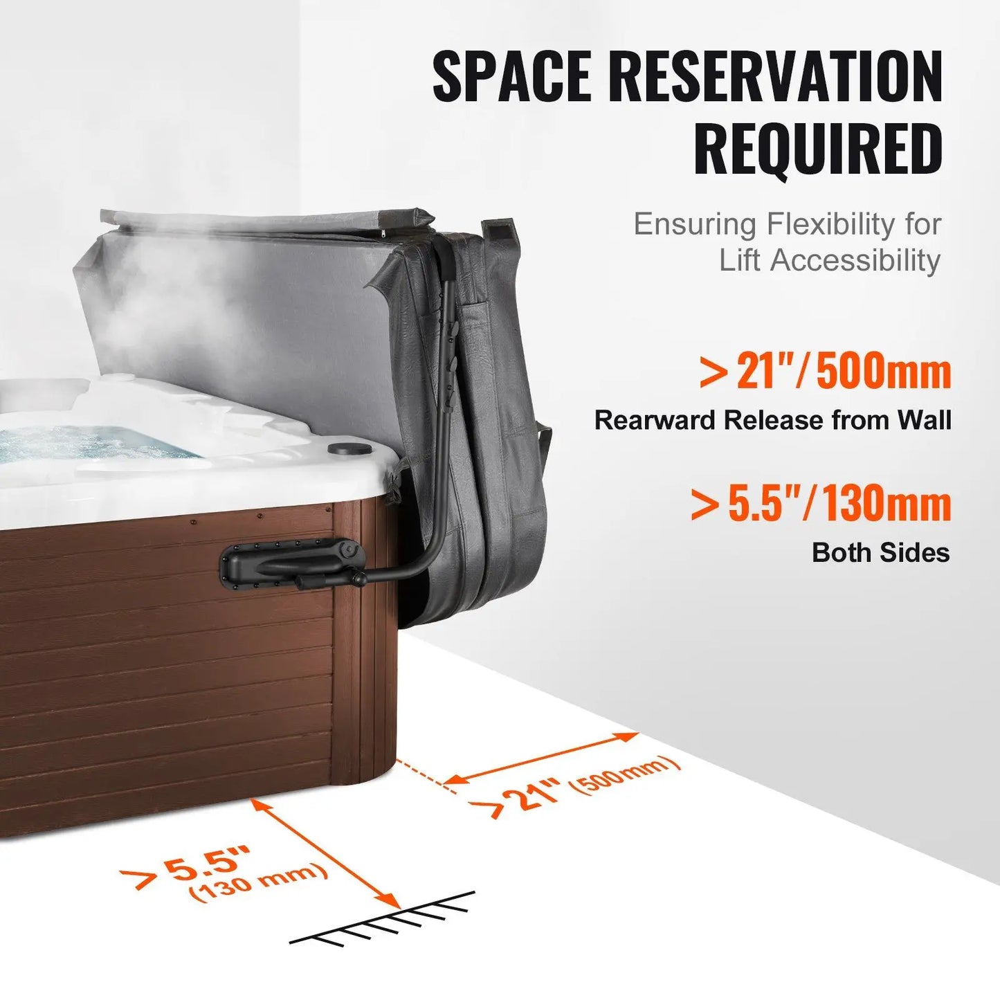 Hot Tub Cover Lift Adjustable Spa Cover Lift Easy Open Design Fits Most Hot Tubs