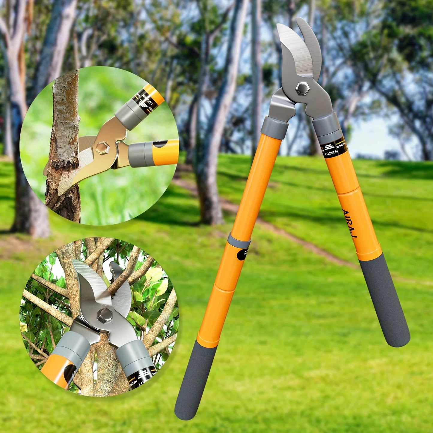 Bypass Lopper , Hedge Shears, Pruning Shears with Telescopic Handles, Extendable