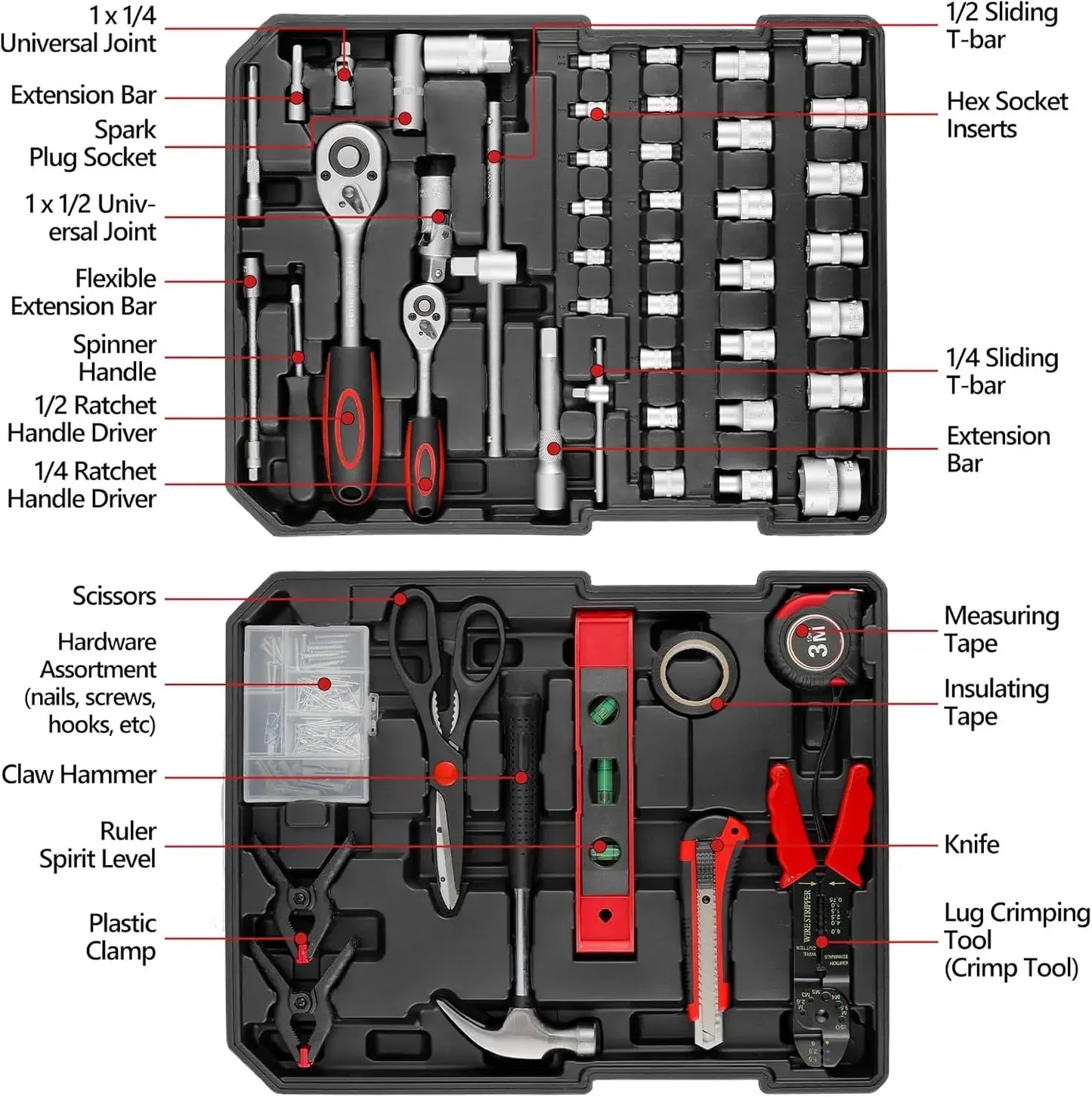 AUKYGGUSDIY UltraDurable 799Piece MechanicTool Set With HeavyDuty TrolleyCase For HomeRepair