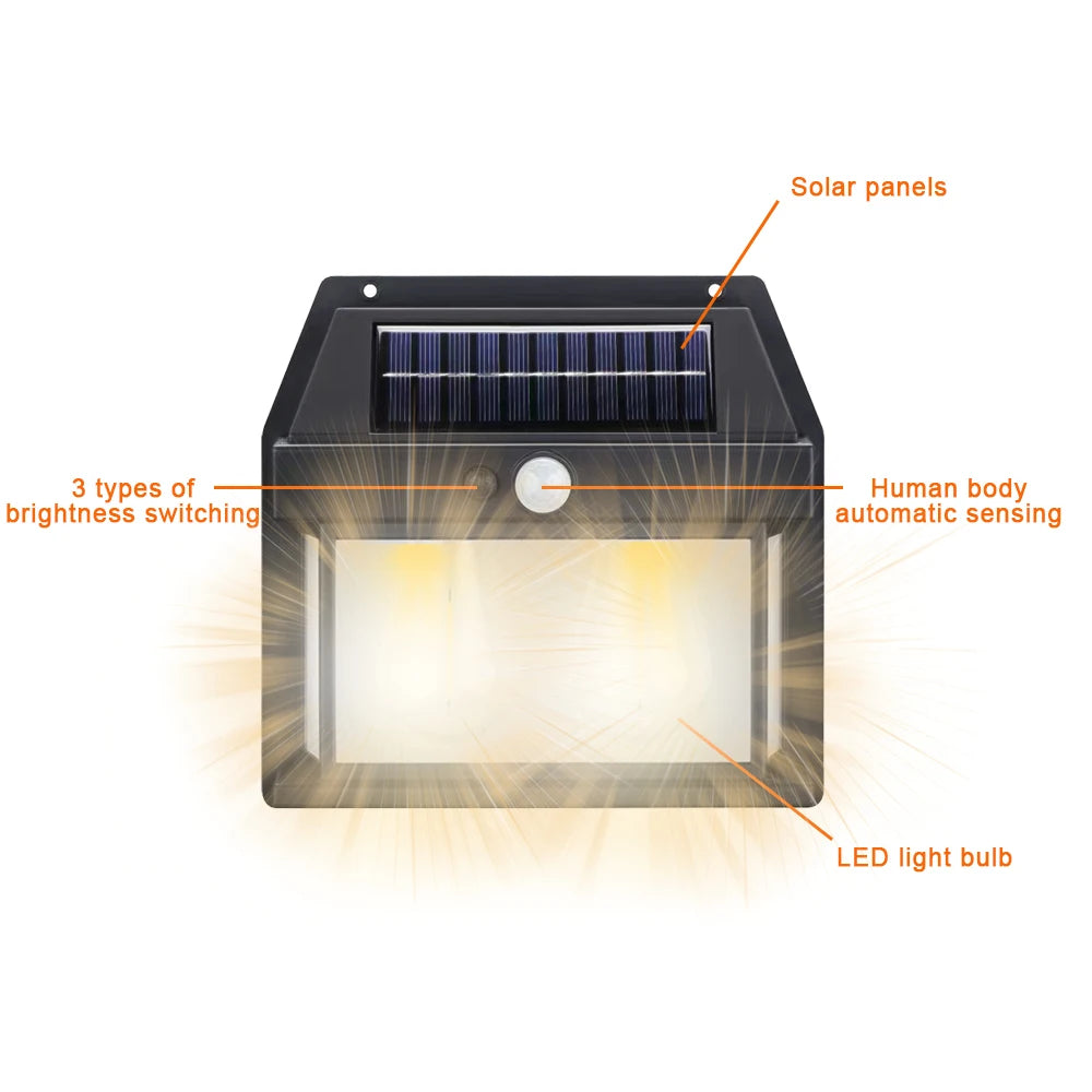 Powerful Outdoor Solar Lamp  Streetlight Outdoor Lights Waterproof Light Led Lighting