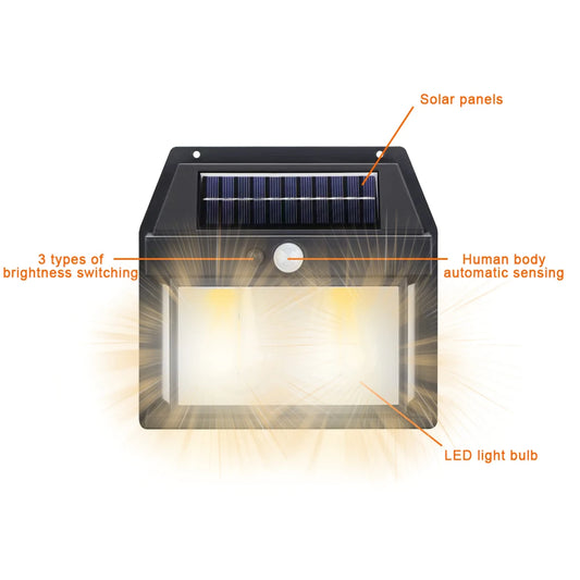Powerful Outdoor Solar Lamp  Streetlight Outdoor Lights Waterproof Light Led Lighting