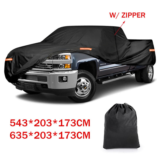 Black Truck Cover Waterproof 10 Layers Full Exterior Cover with Rain Sun UV  with Zipper Cotton