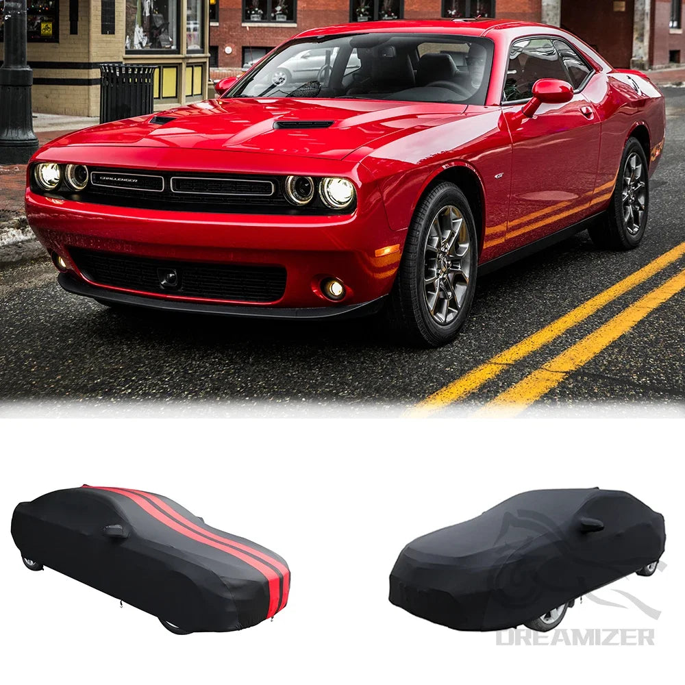 Velvet Full Car Body Cover Dust-proof Protection Cover For Any Model Of Car For Dodge Challenger.