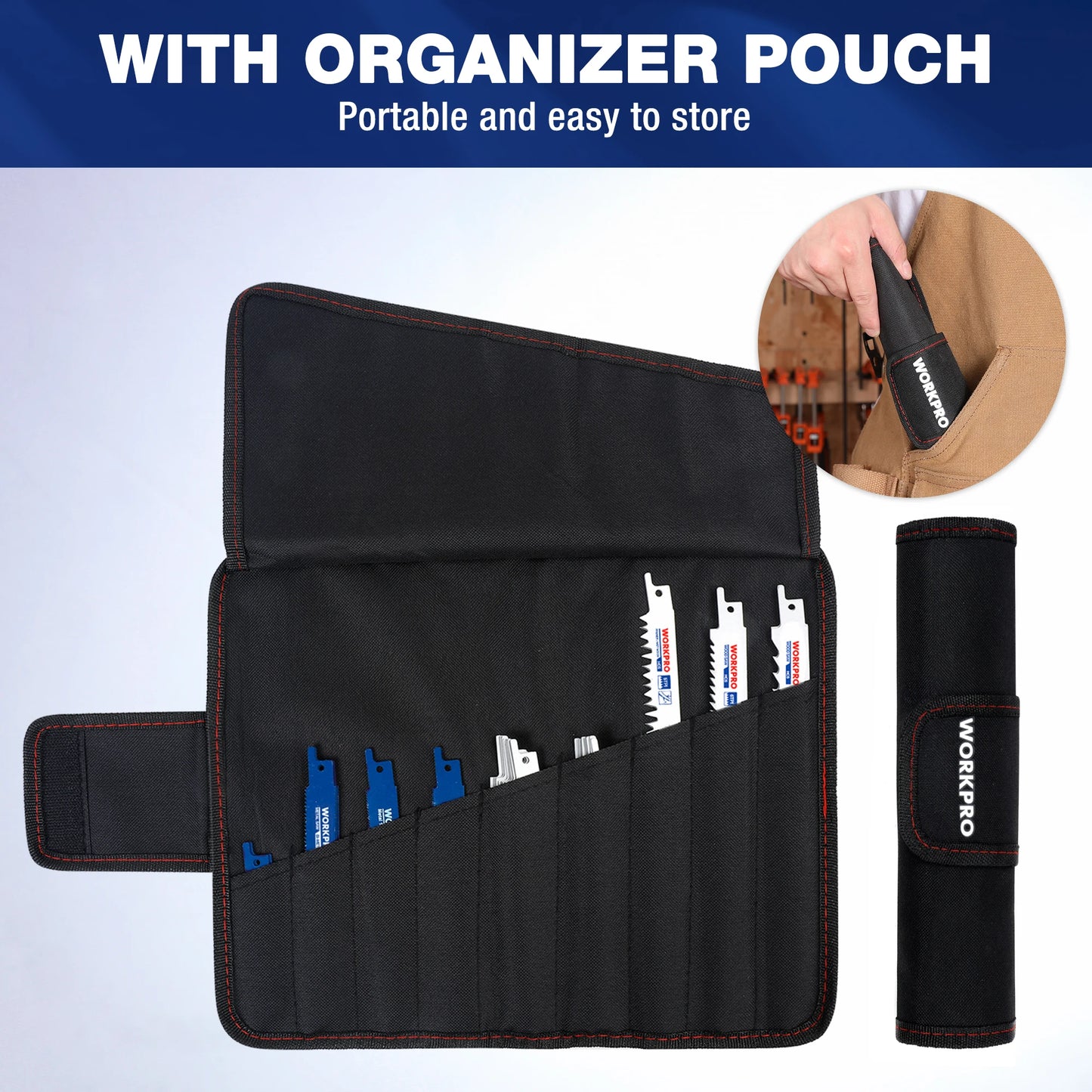 WORKPRO 32Pc Reciprocating Saw Blade Set With Carry Pouch