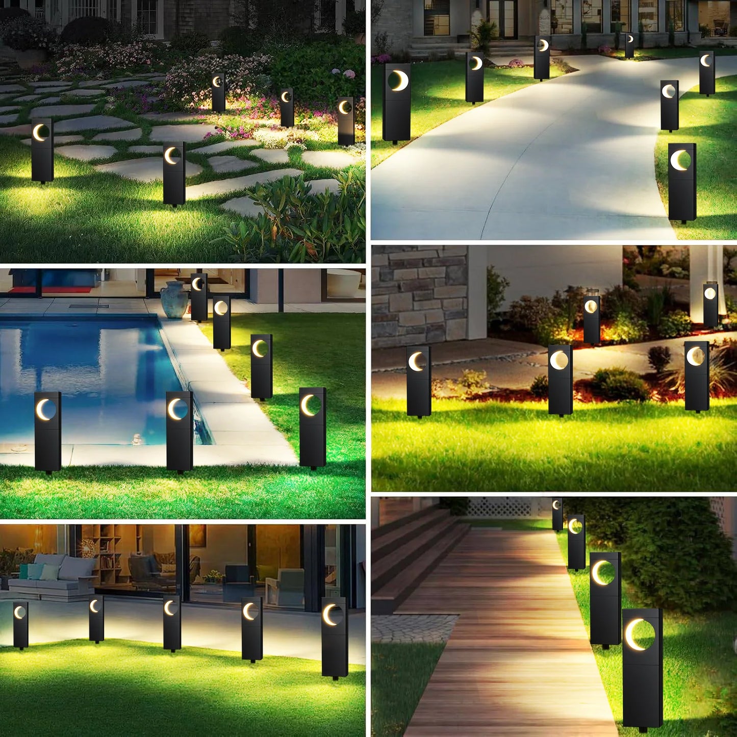 4 Pack Super Bright Solar Lights with 12 Hours Auto On and Off Outdoor Pathway Garden Patio LED Decor for Wedding and Mother's Day