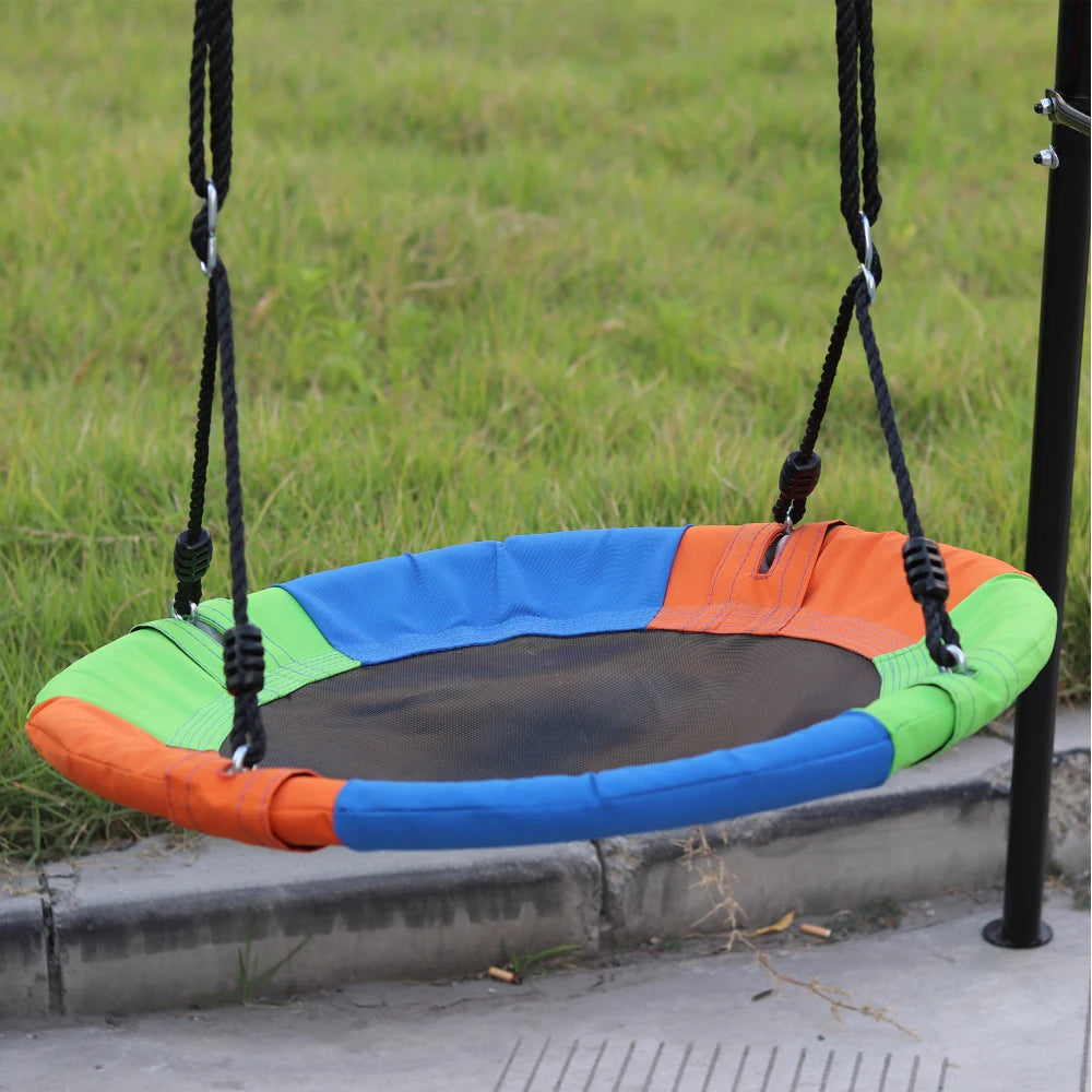 Swing Sets for Backyard 550 Pounds Swingset Outdoor for Kids Swing Set with Slide and Glider One Saucer Swing Chair