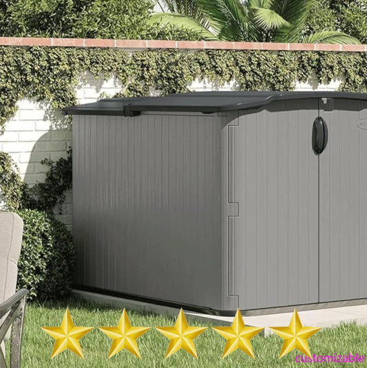 Glidetop Horizontal Storage Shed With Pad Lockable Lid