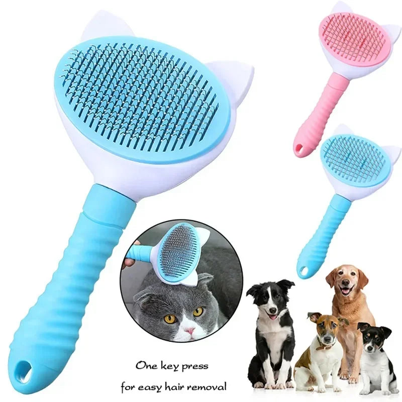 High Quality Self Cleaning Pet Comb Professional Grooming Brush for Dogs and Cats