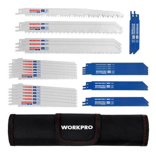 WORKPRO 32Pc Reciprocating Saw Blade Set With Carry Pouch